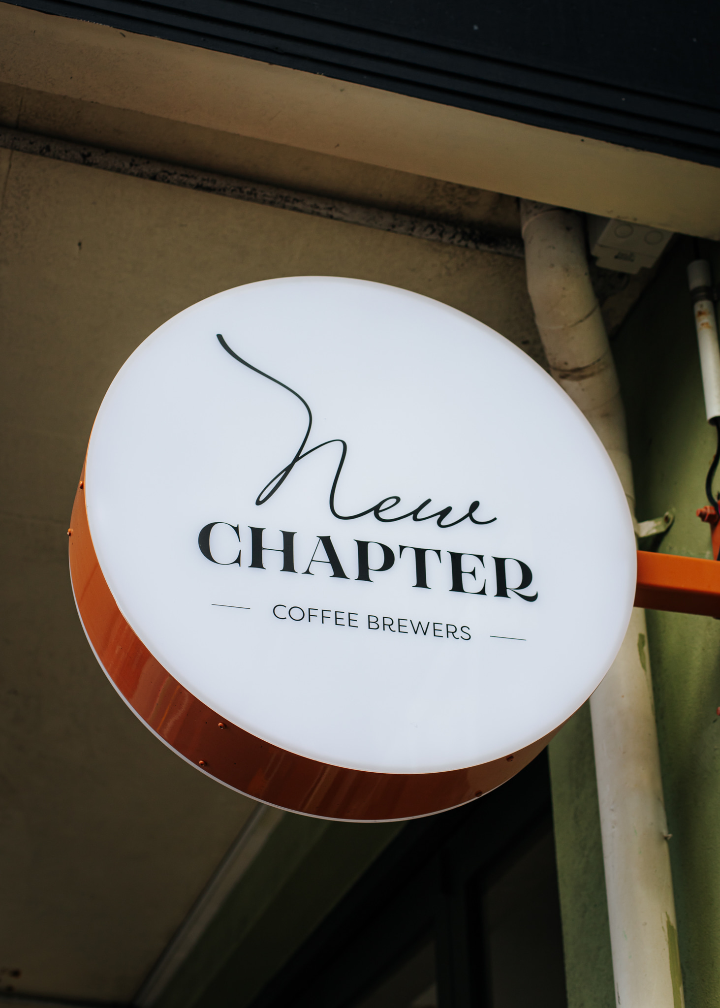 New Chapter Coffee interior showing specialty coffee brewing equipment and cozy cafe atmosphere at 5 Bunny Street Wellington